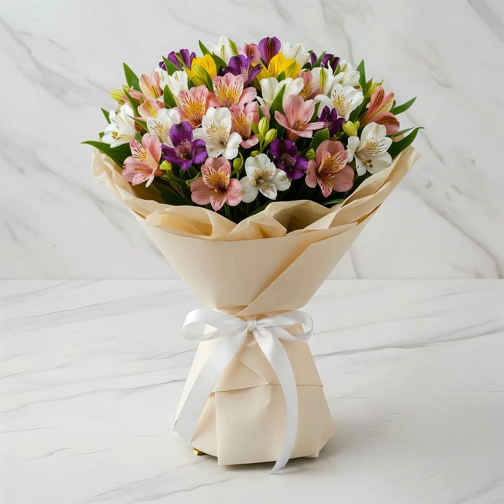 Букет цветов из: Альстромерии в Конобеево