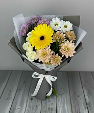 Букет цветов из:  Розы, Герберы и Хризантемы в Конобеево