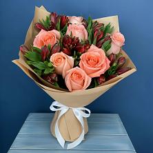 Букет цветов из:  Розы и Альстромерии в Конобеево