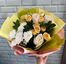 Букет цветов из:  Розы и Хризантемы #REPLACE_PRED# Конобеево