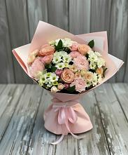 Букет цветов из:  Гвоздики, Розы и Хризантемы в Конобеево