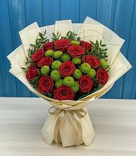 Букет цветов из:  Розы и Хризантемы в Конобеево